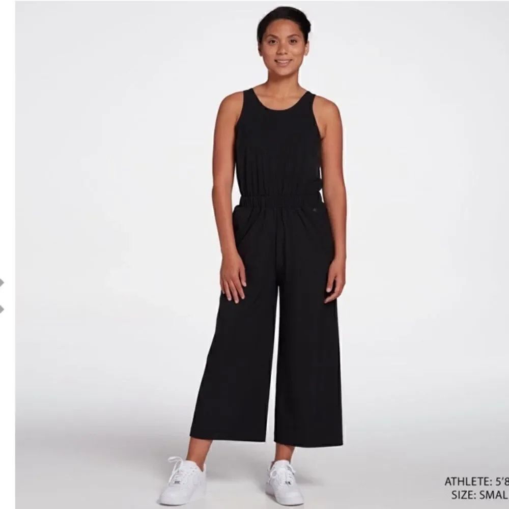 CALIA Wide Leg Overlap Jumpsuit